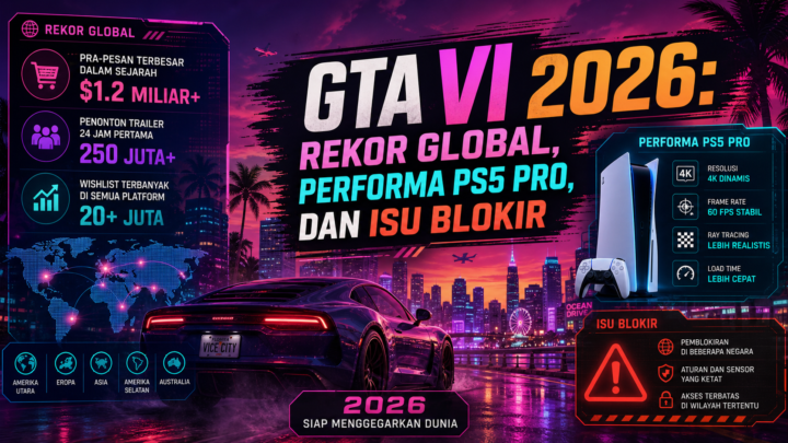 GTA VI 2026: Rekor Global, Performa PS5 Pro, dan Isu Blokir