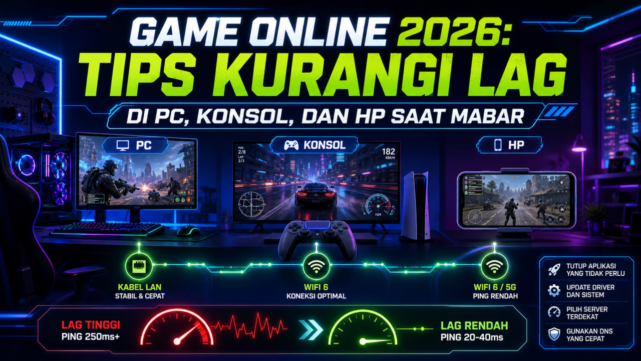 Game Online 2026: Tips Kurangi Lag di PC, Konsol, dan HP Saat Mabar