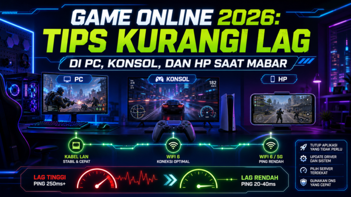 Game Online 2026: Tips Kurangi Lag di PC, Konsol, dan HP Saat Mabar