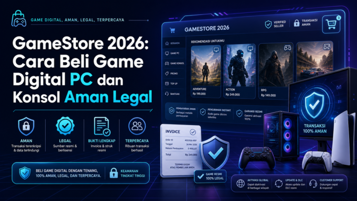 GameStore 2026: Cara Beli Game Digital PC dan Konsol Aman Legal