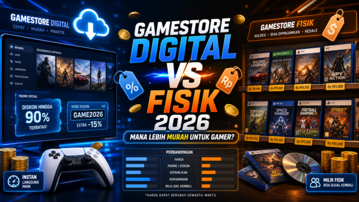 GameStore Digital vs Fisik 2026: Mana Lebih Murah untuk Gamer?