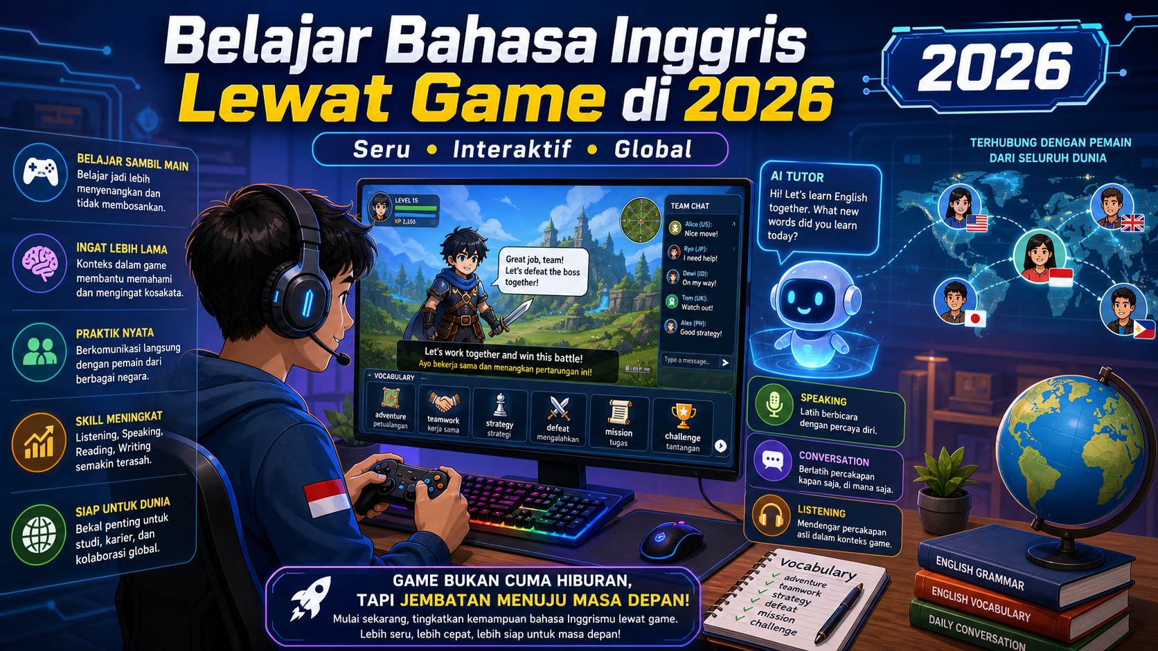 Kenapa Belajar Bahasa Inggris Lewat Game Makin Relevan di 2026? - english