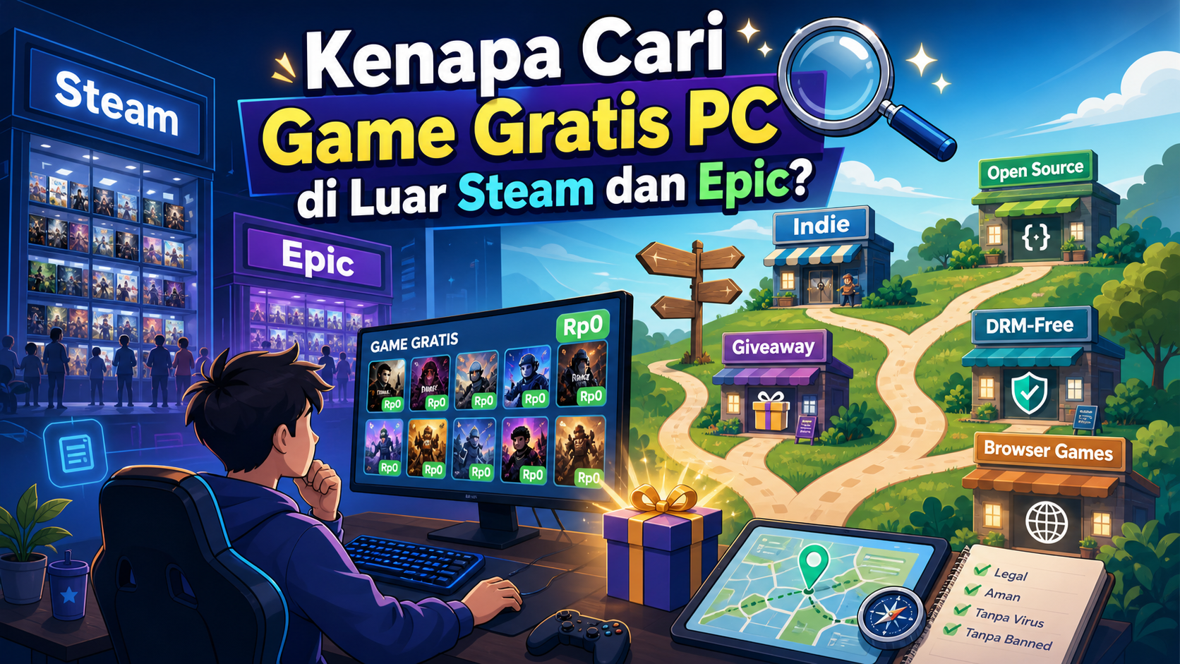 Kenapa Cari Game Gratis PC di Luar Steam dan Epic? - pc