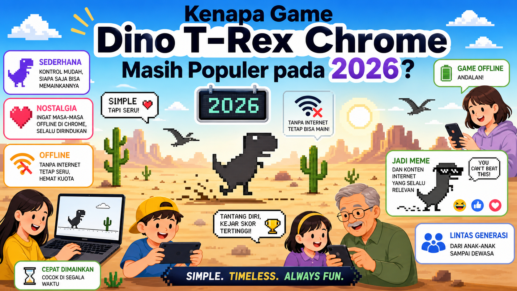 Kenapa Game Dino T-Rex Chrome Masih Populer pada 2026? - dino