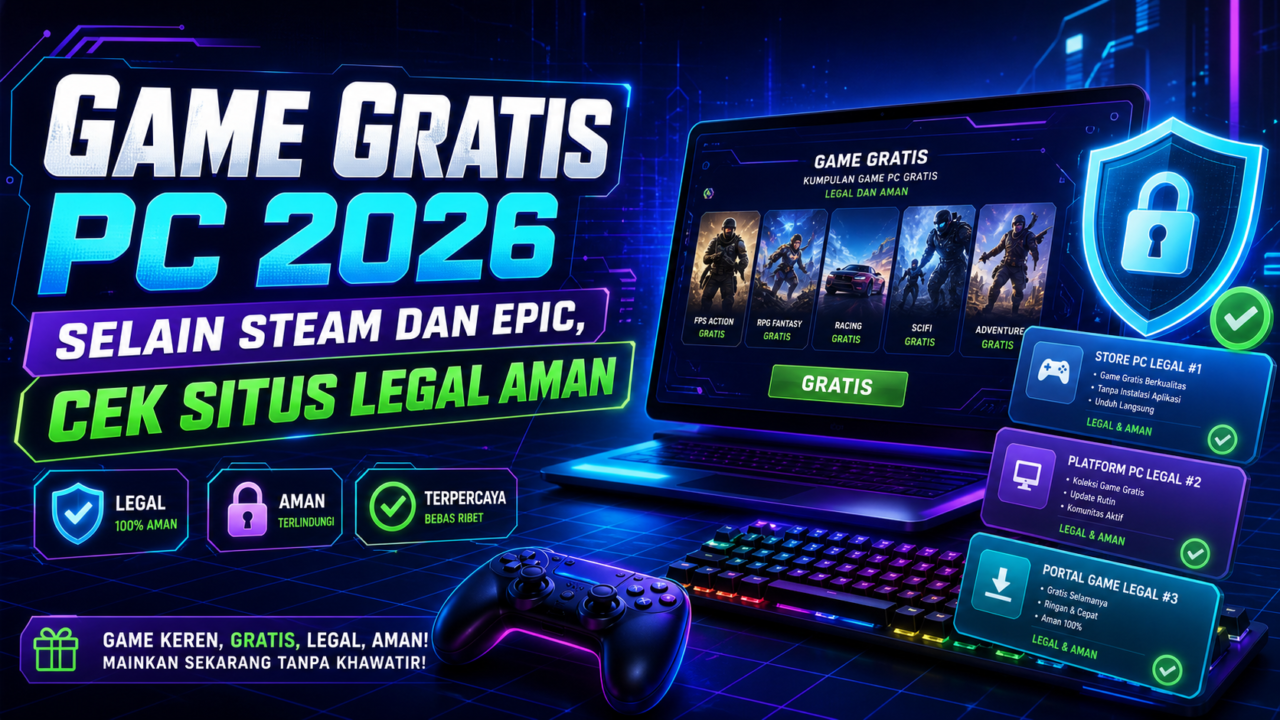 Game Gratis PC 2026 Selain Steam dan Epic, Cek Situs Legal Aman