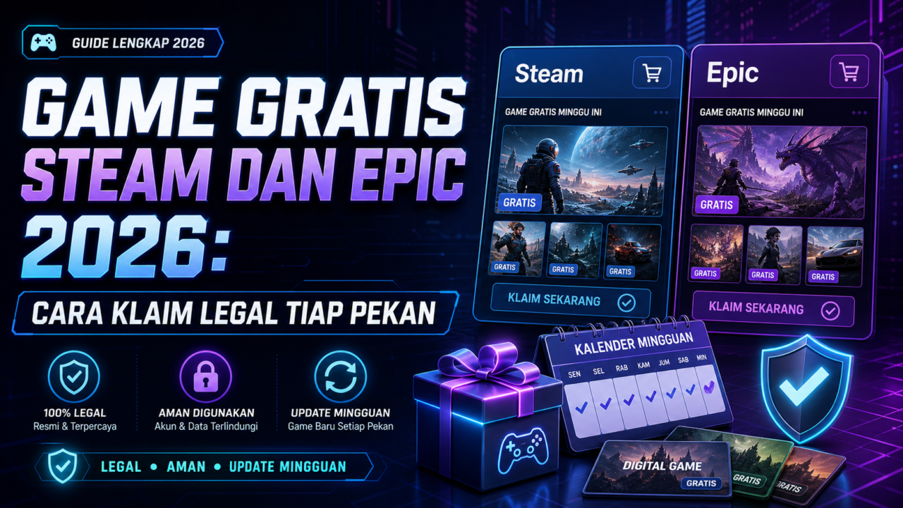 Game Gratis Steam dan Epic 2026: Cara Klaim Legal Tiap Pekan