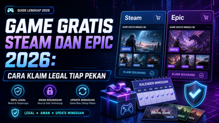 Game Gratis Steam dan Epic 2026: Cara Klaim Legal Tiap Pekan