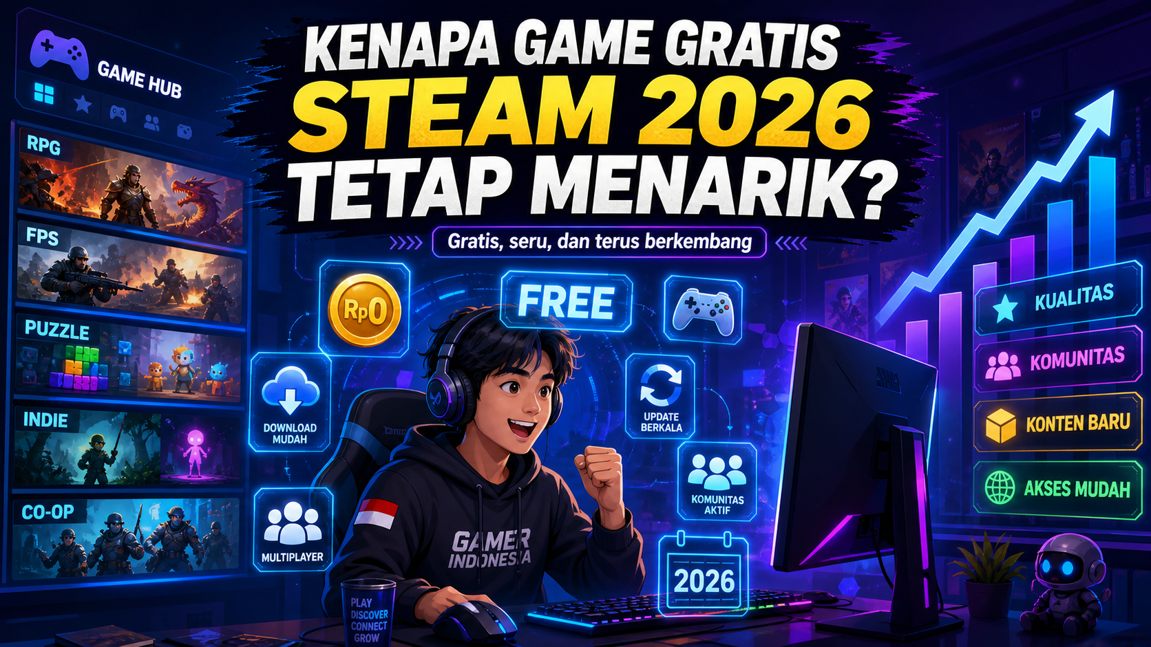 Kenapa Game Gratis Steam 2026 Tetap Menarik? - steam