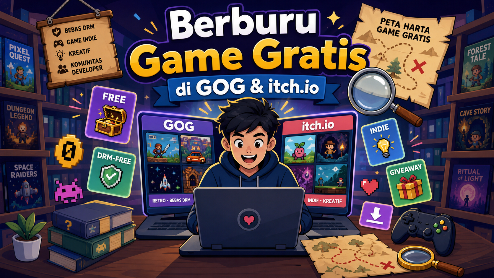 Kenapa GOG dan itch.io Menarik untuk Berburu Game Gratis? - game