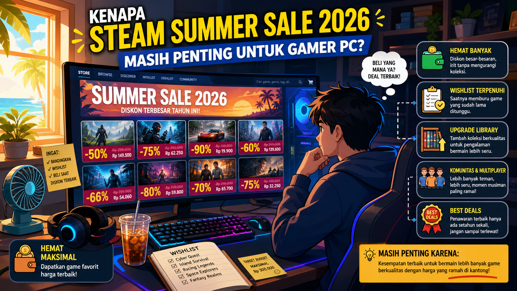 Kenapa Steam Summer Sale 2026 Masih Penting untuk Gamer PC? - steam