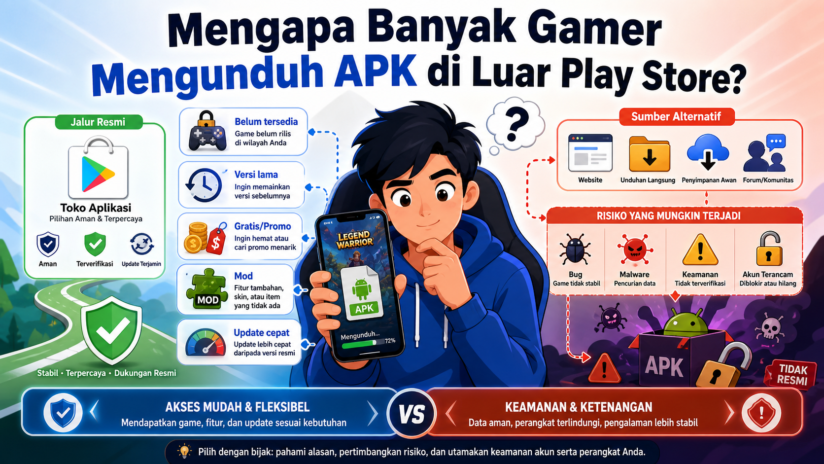 Mengapa Banyak Gamer Mengunduh APK di Luar Play Store? - apk