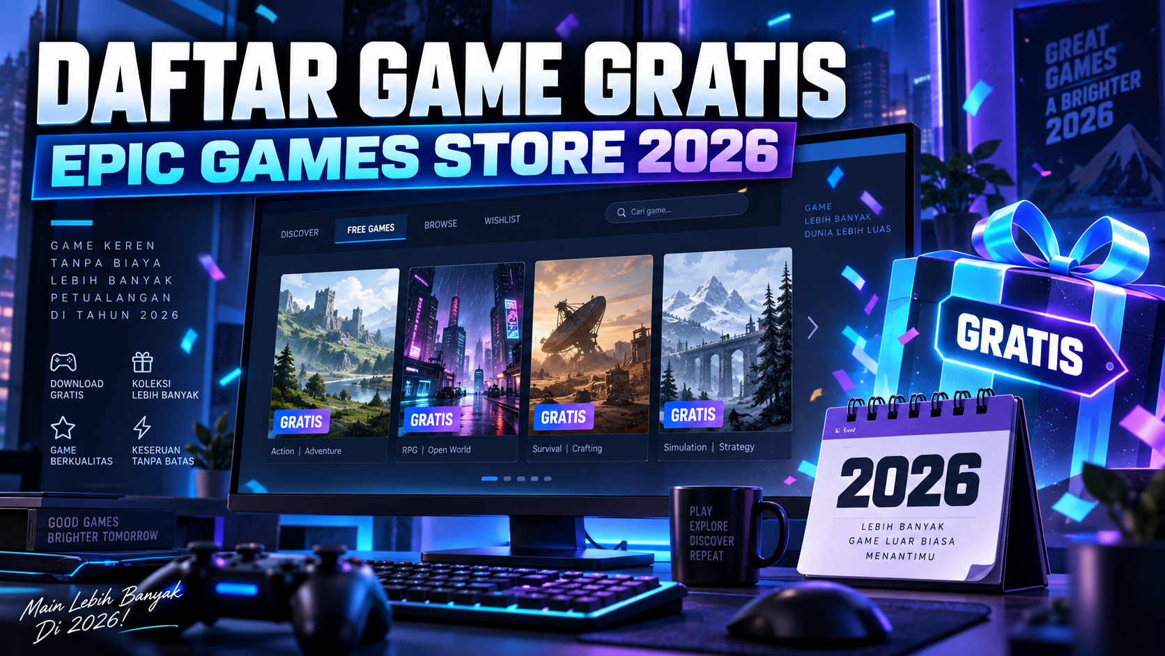 Daftar Game Gratis Epic Games Store 2026 - epic