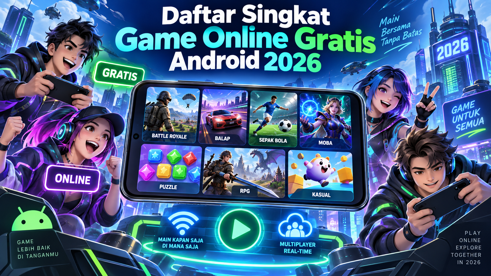 Daftar Singkat Game Online Gratis Android 2026 - android
