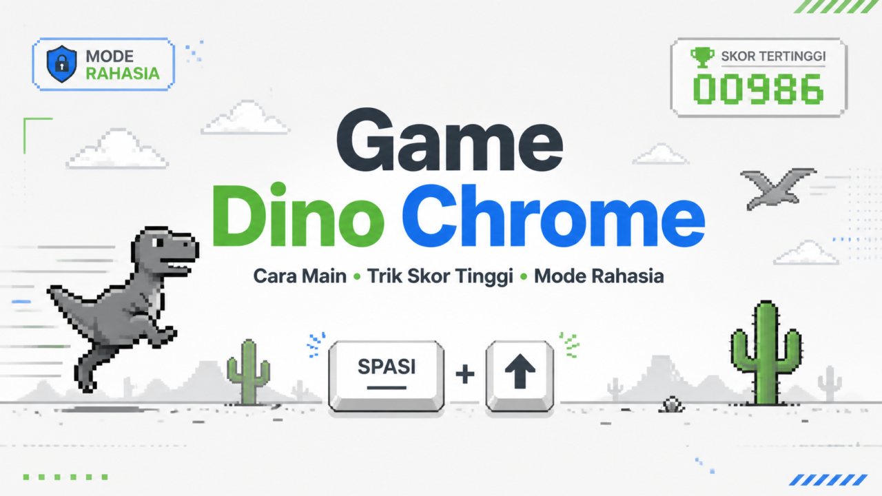 Game Dino Chrome: Cara Main, Trik Skor Tinggi, dan Mode Rahasia