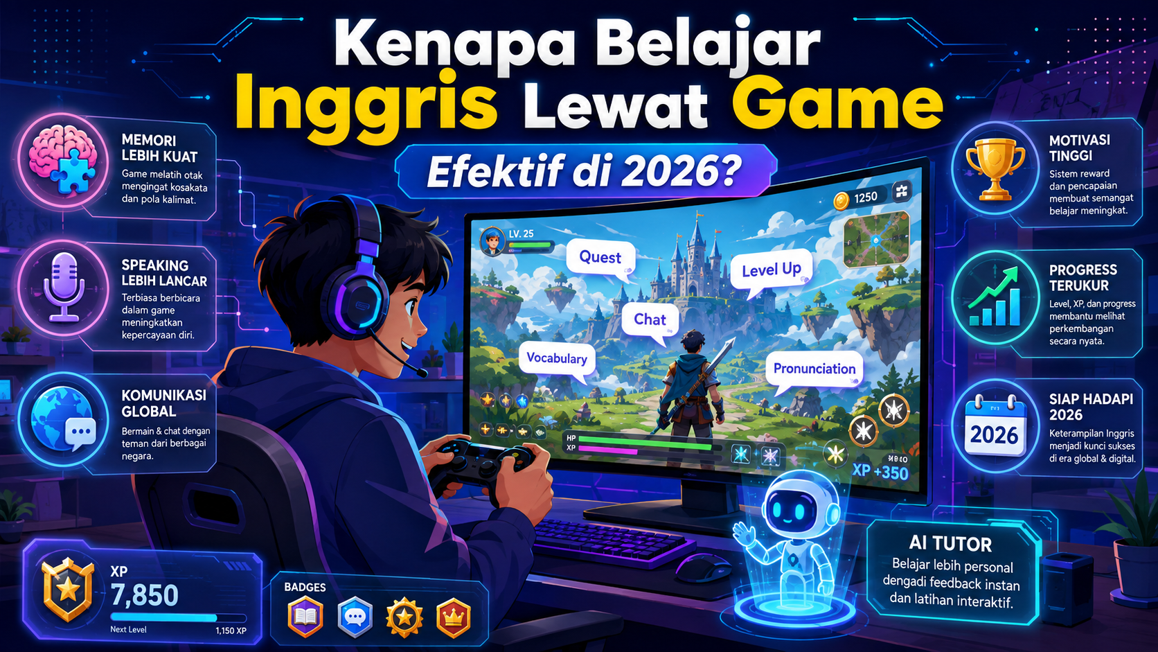 Kenapa Belajar Inggris Lewat Game Efektif di 2026? - gamestolearnenglish