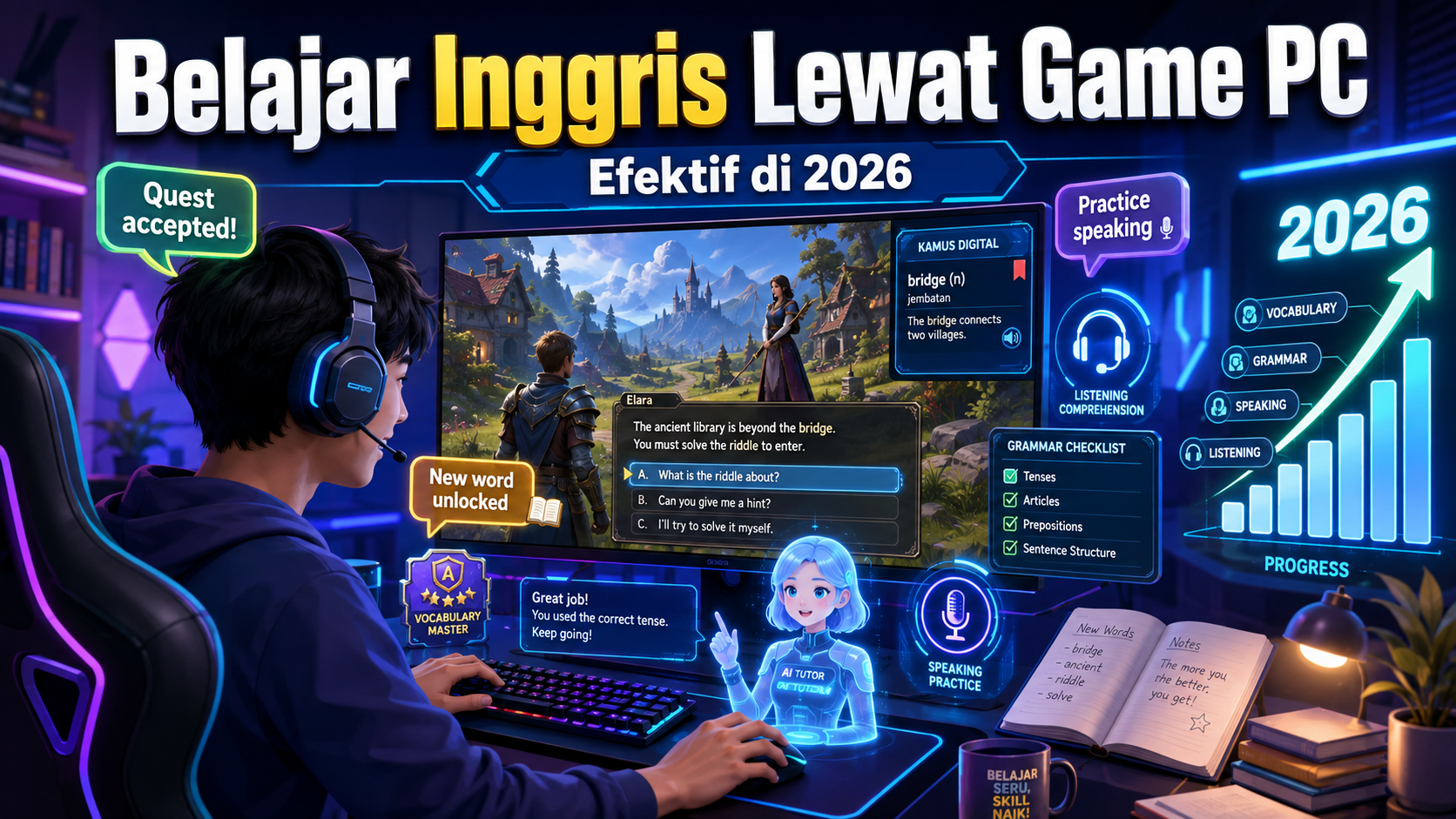 Kenapa Belajar Inggris Lewat Game PC Efektif pada 2026? - english