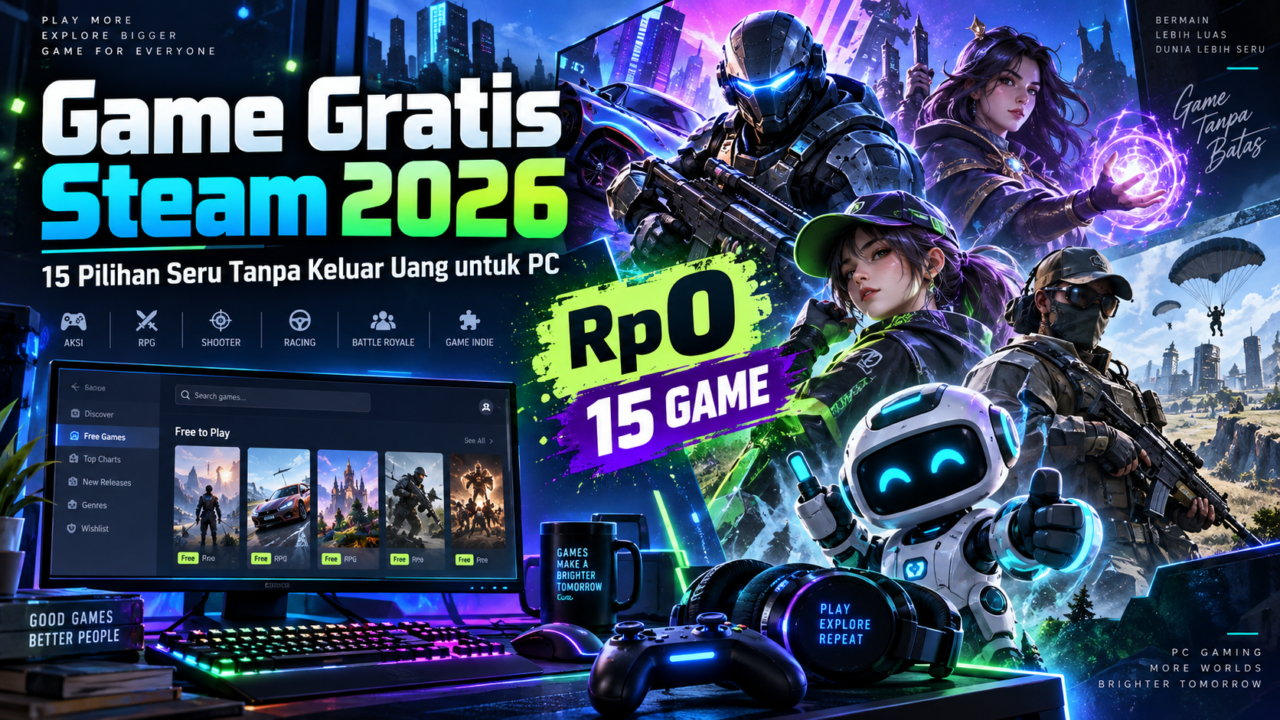 Game Gratis Steam 2026: 15 Pilihan Seru Tanpa Keluar Uang untuk PC