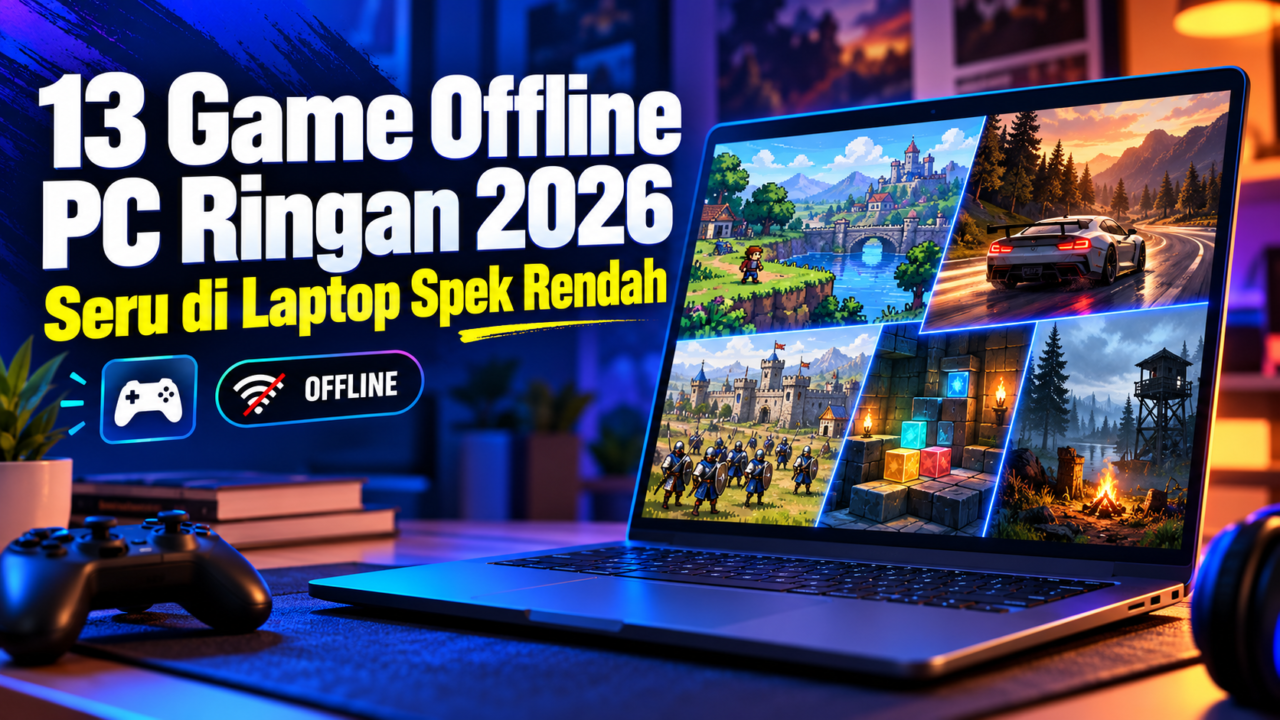 13 Game Offline PC Ringan 2026, Seru di Laptop Spek Rendah