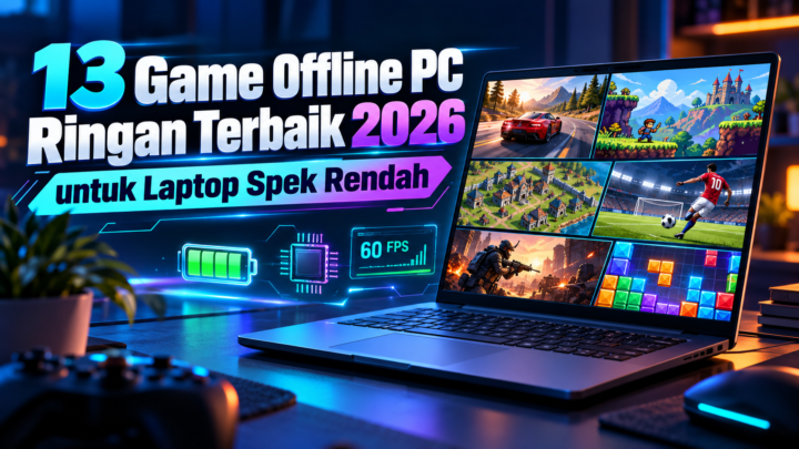 13 Game Offline PC Ringan Terbaik 2026 untuk Laptop Spek Rendah