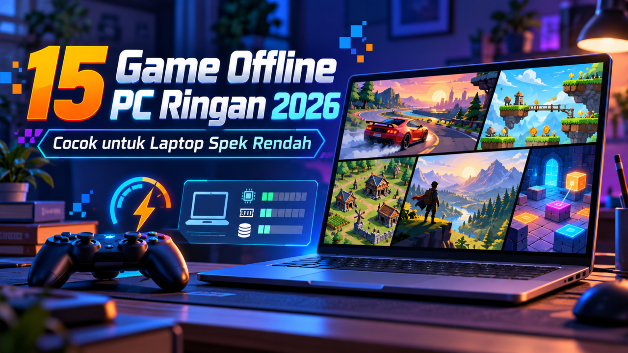 15 Game Offline PC Ringan 2026, Cocok untuk Laptop Spek Rendah