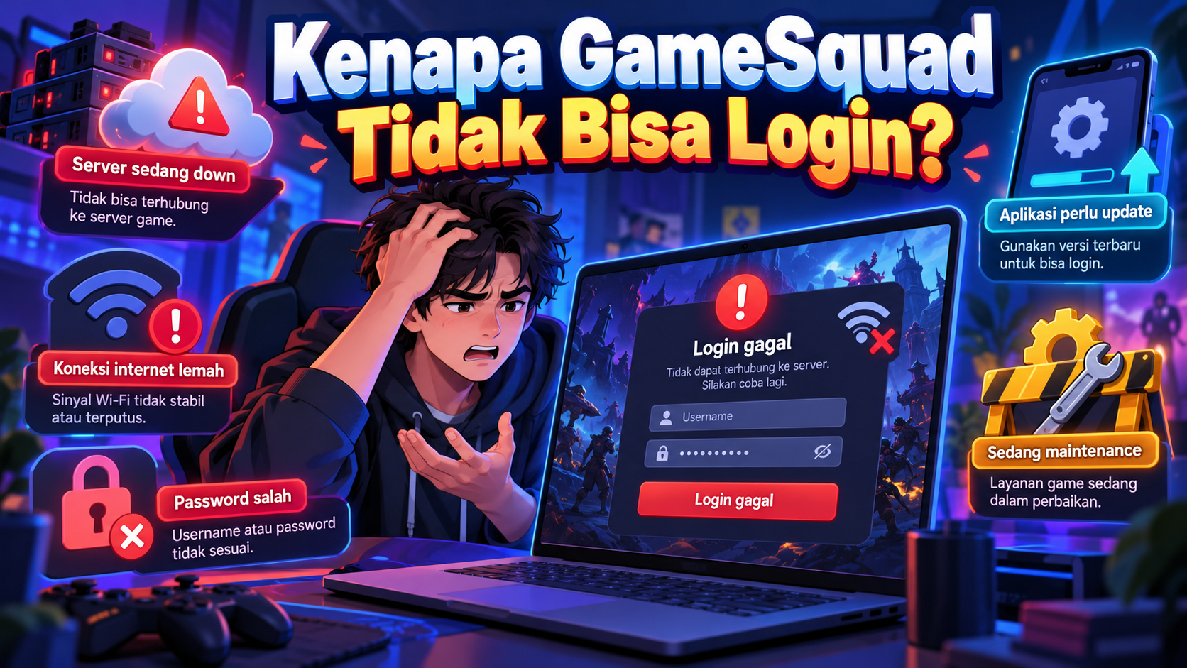 Kenapa GameSquad Tidak Bisa Login? - gamesquad