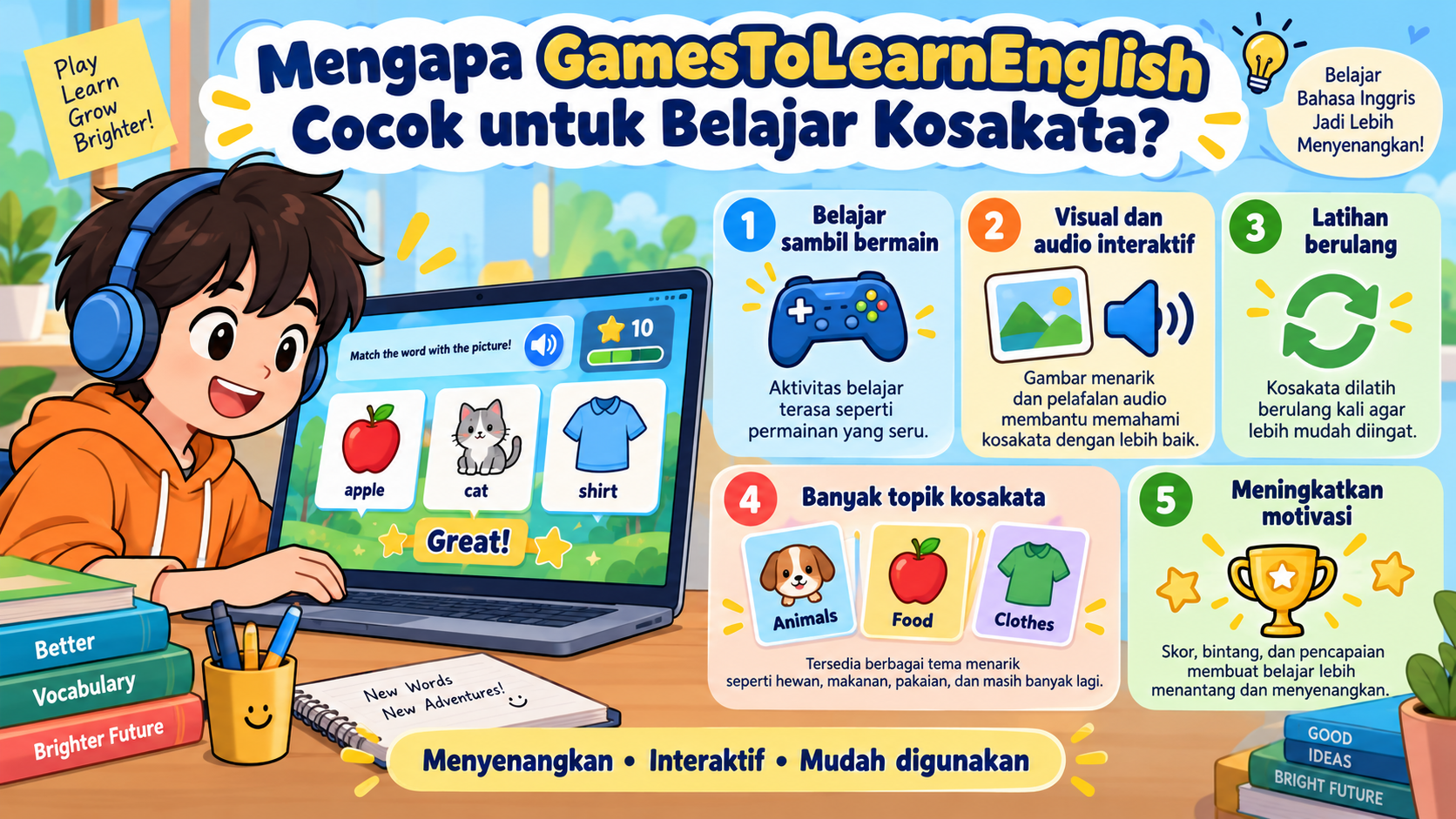 Mengapa GamesToLearnEnglish Cocok untuk Belajar Kosakata? - gamestolearnenglish