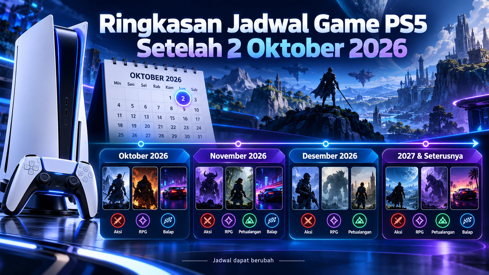 Ringkasan Jadwal Game PS5 Setelah 2 Oktober 2026 - ps5