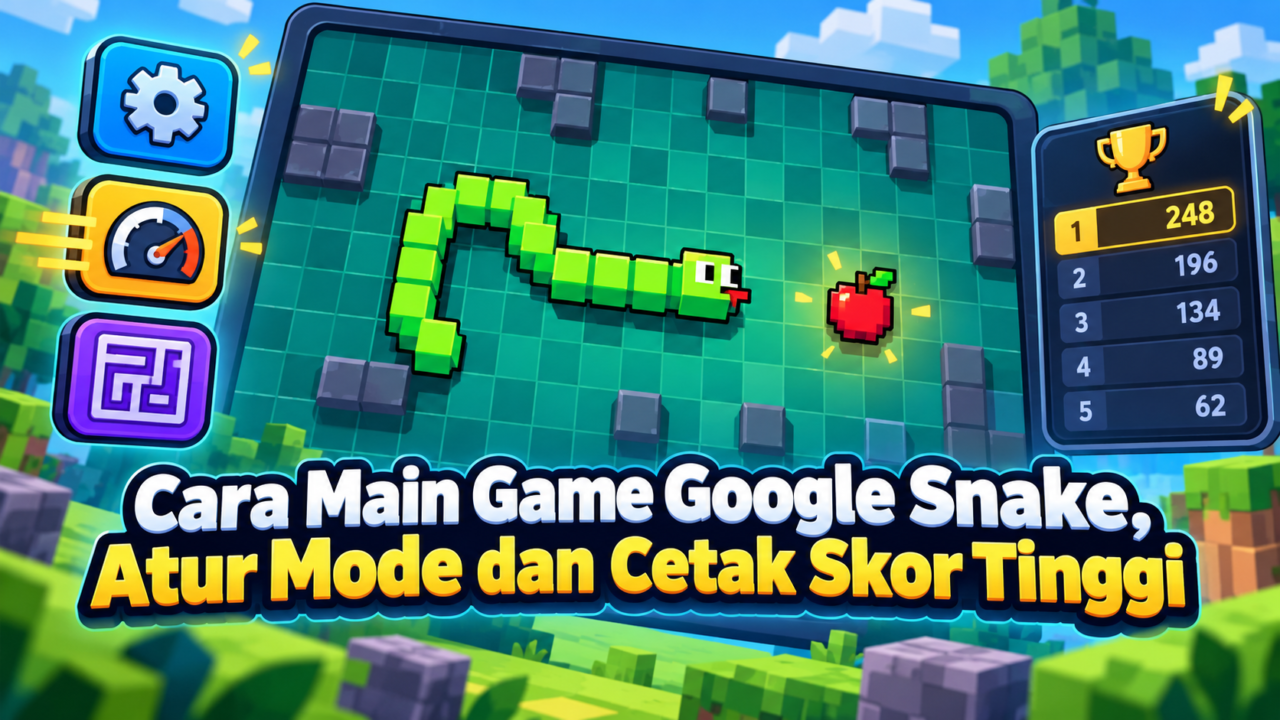 Cara Main Game Google Snake, Atur Mode dan Cetak Skor Tinggi